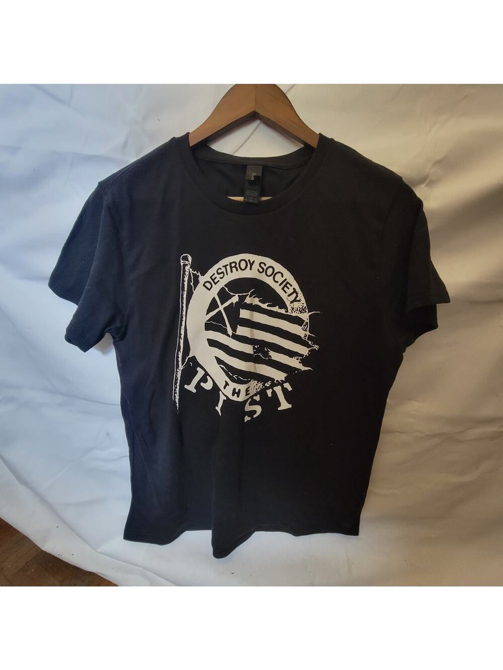 the PIST  band t shirt Ladies Large  Black